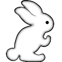 a white rabbit