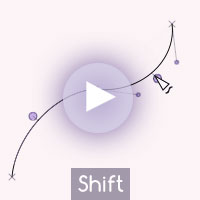 using Shift on bezier handles